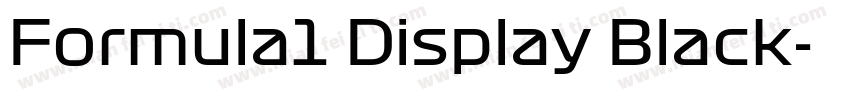 Formula1 Display Black字体转换